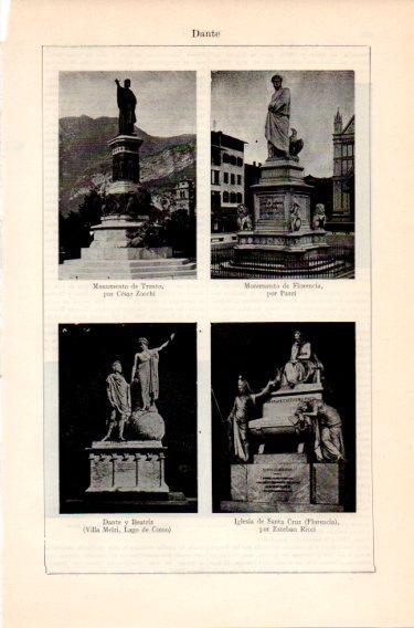 LAMINA V46881: Monumentos en honor a Dante