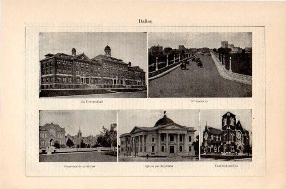 LAMINA V46875: Universidad, iglesia y catedral en Dallas