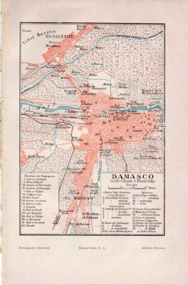 LAMINA V46873: Plano de Damasco, Siria