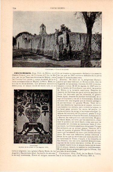 LAMINA V46871: Cerca de la iglesia de Churubusco, Mejico