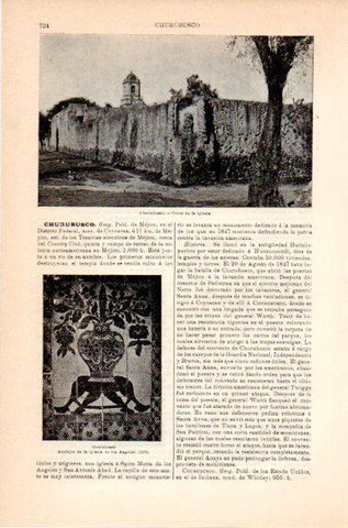 LAMINA V46871: Cerca de la iglesia de Churubusco, Mejico