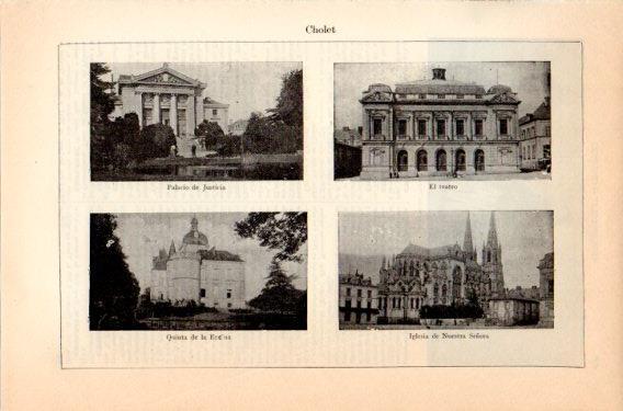 LAMINA V46863: Palacio de Justicia, teatro e iglesia en Cholet, Francia