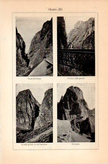 LAMINA V46860: Tunel y puente del Gaitan, El Chorro