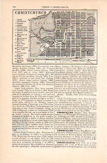 LAMINA V46859: Plano de Christchurch, Inglaterra
