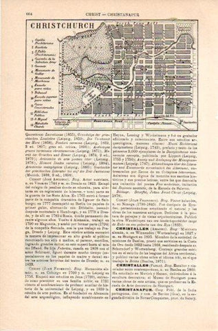 LAMINA V46859: Plano de Christchurch, Inglaterra