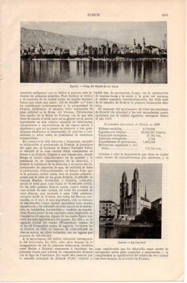LAMINA V46721: Muelle de los Alpes en Zurich