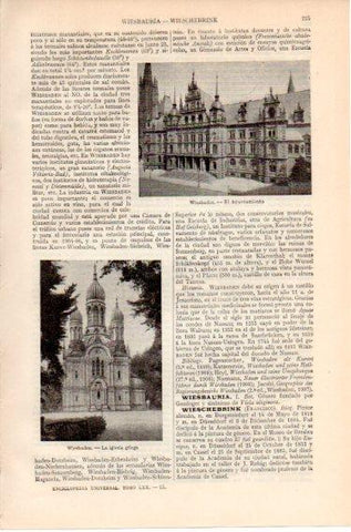 LAMINA V46553: Ayuntamiento e iglesia de Wiesbaden