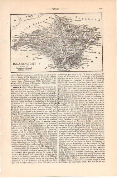 LAMINA V46551: Mapa de la Isla de Wight