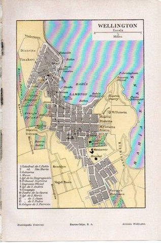 LAMINA V46535: Plano de Wellington, Nueva Zelanda