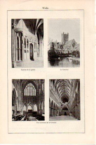 LAMINA V46532: Catedral de Wells, Inglaterra