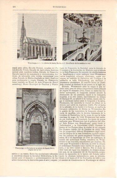 LAMINA V46577: Iglesia de Santa Maria en Wurzburgo, Alemania
