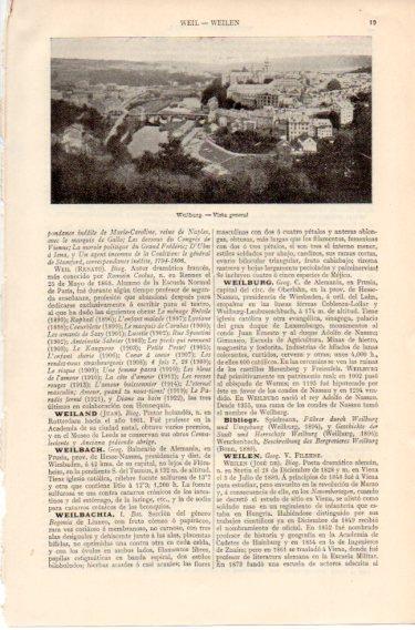 LAMINA V46571: Vista general de Weilburg, Alemania