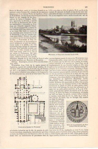 LAMINA V46569: Catedral de Worcester