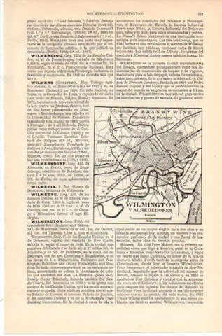 LAMINA V46560: Mapa de Wilmington y alrededores
