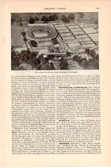 LAMINA V46559: Vista aerea campos de tenis de Wimbledon