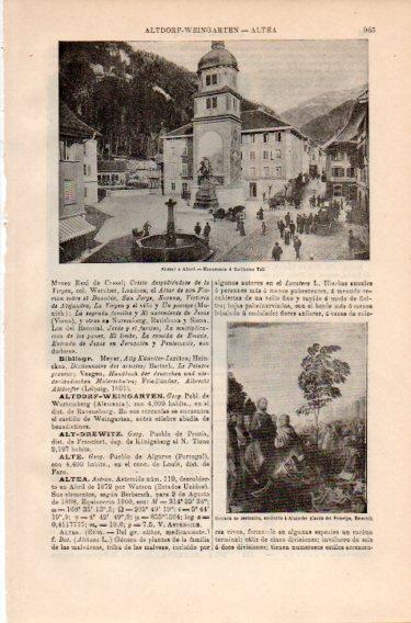 LAMINA V46521: Monumento a Guillermo Tell en Altdorf