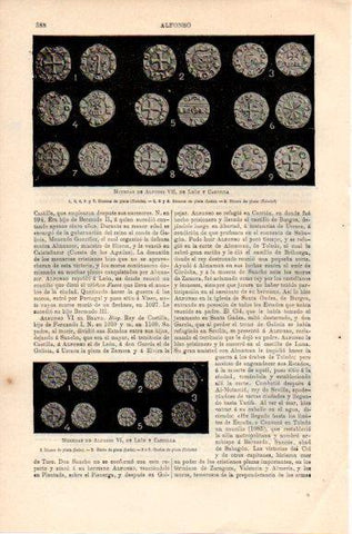 LAMINA V46458: Monedas de Alfonso VII de Leon y Castilla