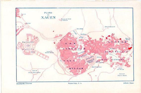 LAMINA V46587: Plano de Xauen, Marruecos