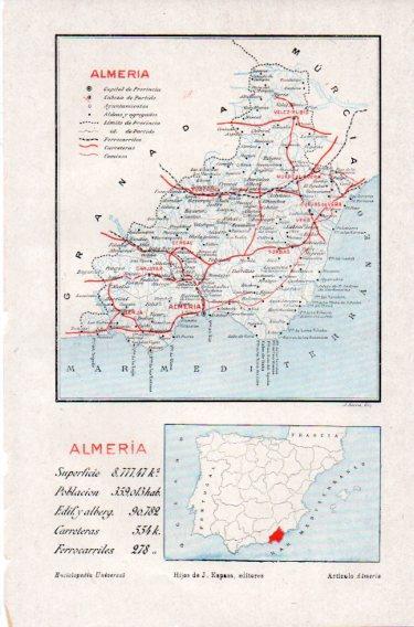 LAMINA V46498: Mapa de la provincia de Almeria