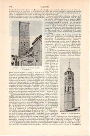 LAMINA V46674: Campanario de la Magdalena en Zaragoza