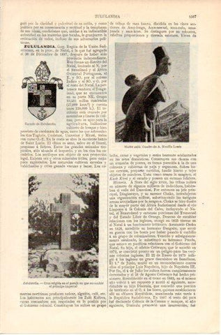 LAMINA V46711: Cruz donde murio el principe de Zululandia