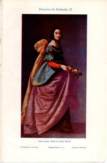 LAMINA V46708: Santa Casilda por Zurbaran