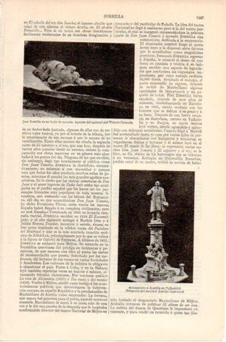 LAMINA V46705: Monumento a Zorrilla en Valladolid