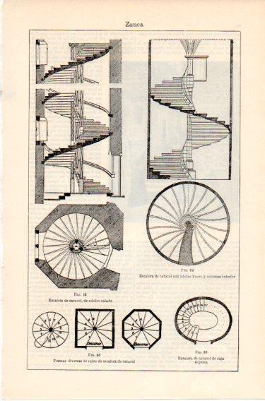 LAMINA V46654: Escalera de caracol
