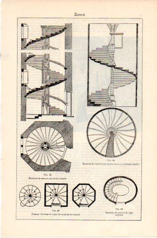 LAMINA V46654: Escalera de caracol