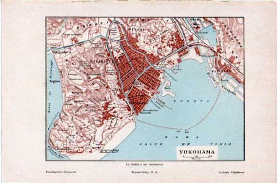 LAMINA V46617: Plano de Yokohama, Japon