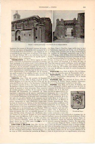 LAMINA V46609: Iglesia y muralla de Yepes, Toledo