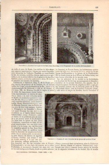 LAMINA V46602: Interior Iglesia de San Juan Bautista en Yaroslavi, Rusia