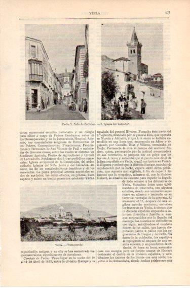 LAMINA V46598: Calle Corbalan e iglesia del Salvador en Yecla, Murcia
