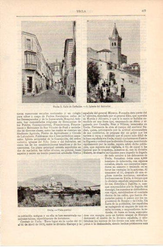 LAMINA V46598: Calle Corbalan e iglesia del Salvador en Yecla, Murcia
