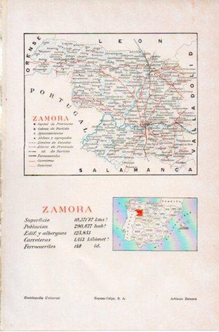 LAMINA V46647: Plano de la provincia de Zamora
