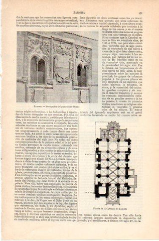 LAMINA V46645:  Ventanales palacio de Momo, Zamora