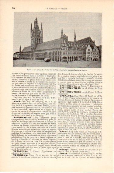 LAMINA V46627: La Lonja de los Pañeros y el Ayuntamiento en Ypres