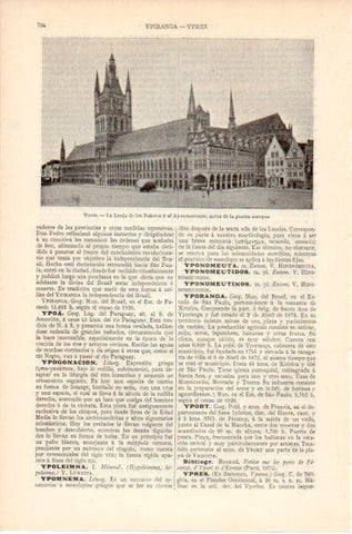 LAMINA V46627: La Lonja de los Pañeros y el Ayuntamiento en Ypres