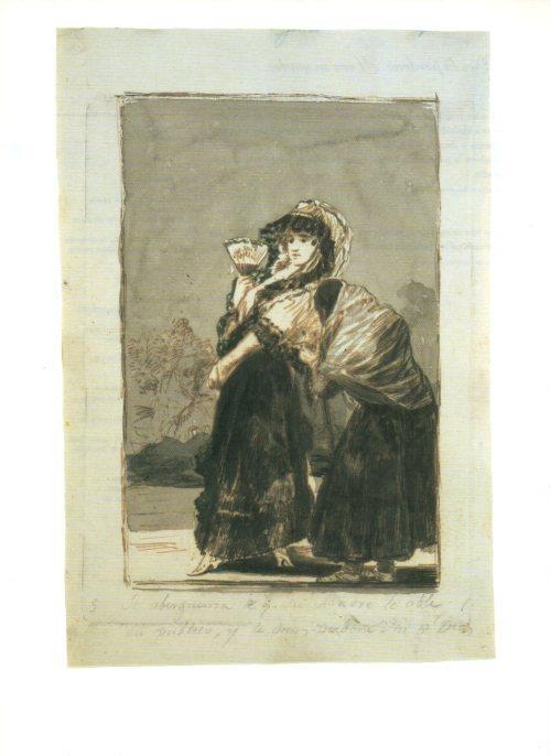LAMINA V47199: Capricho 16 por Goya, dibujo preparatorio 