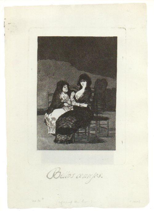 LAMINA V47197: Capricho 15 por Goya, prueba antes de bruñir aguatinta 