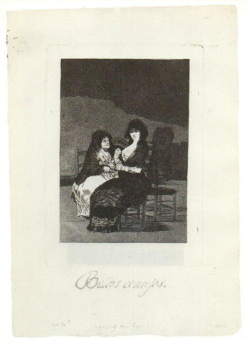 LAMINA V47197: Capricho 15 por Goya, prueba antes de bruñir aguatinta 