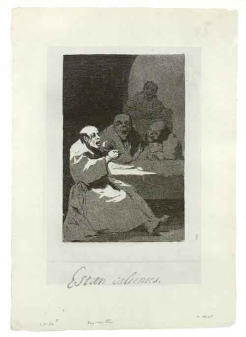 LAMINA V47193: Capricho 13 por Goya, prueba antes de bruñir