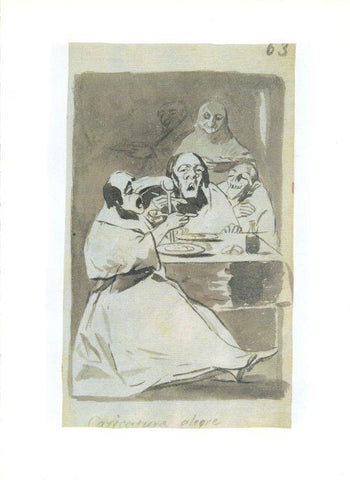 LAMINA V47192: Capricho 13 por Goya, dibujo