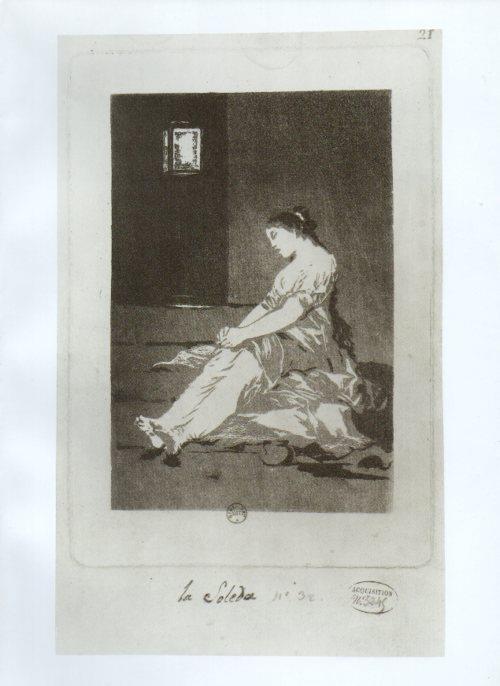 LAMINA V47226: Capricho 32 por Goya prueba antes de la letra 