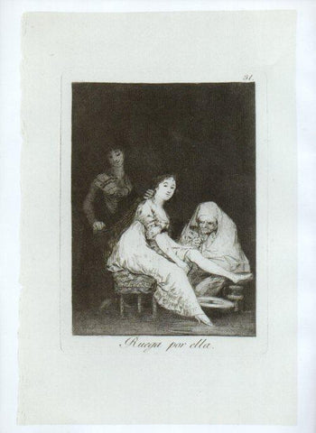 LAMINA V47224: Capricho 31 por Goya, prueba antes de la letra 