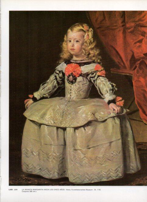 LAMINA V47163: La infanta Margarita con 5 años por Velazquez
