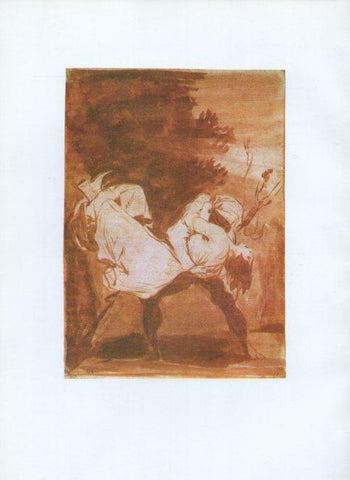 LAMINA V47181: Capricho 8 por Goya, dibujo preparatorio 
