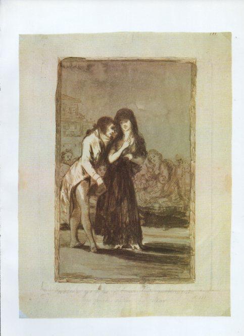 LAMINA V47179: Capricho 7 por Goya, dibujo preparatorio