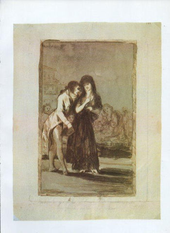 LAMINA V47179: Capricho 7 por Goya, dibujo preparatorio