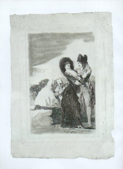 LAMINA V47175: Capricho 5 por Goya, dibujo preparatorio